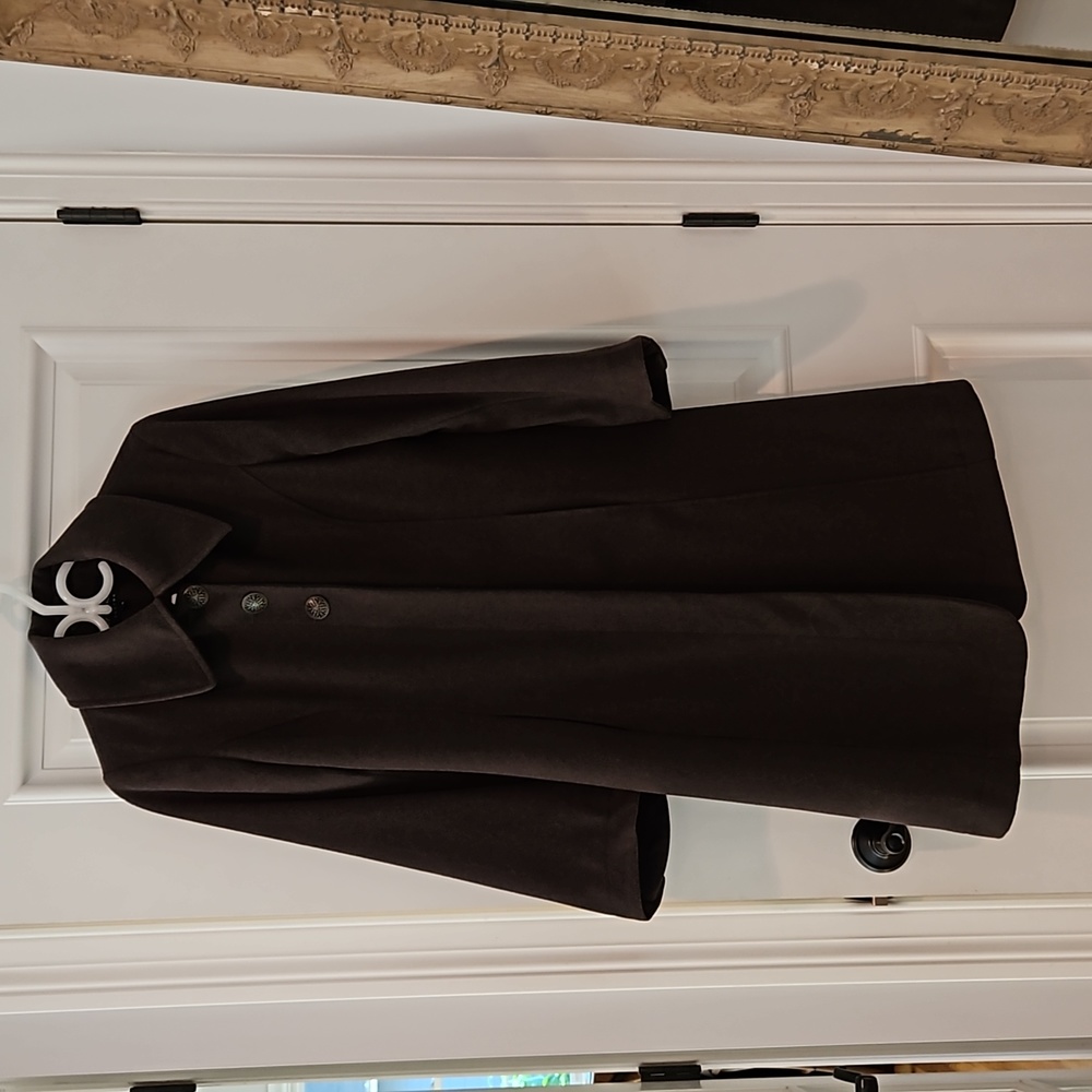 Forecaster mid-length lambswool blend coat